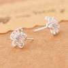 925 Sterling Silver Cute Flower Hollow Earrings For Women Girls Fashion Ins Anti-Allergic Daily Ear Piercing Earrings Jewelry