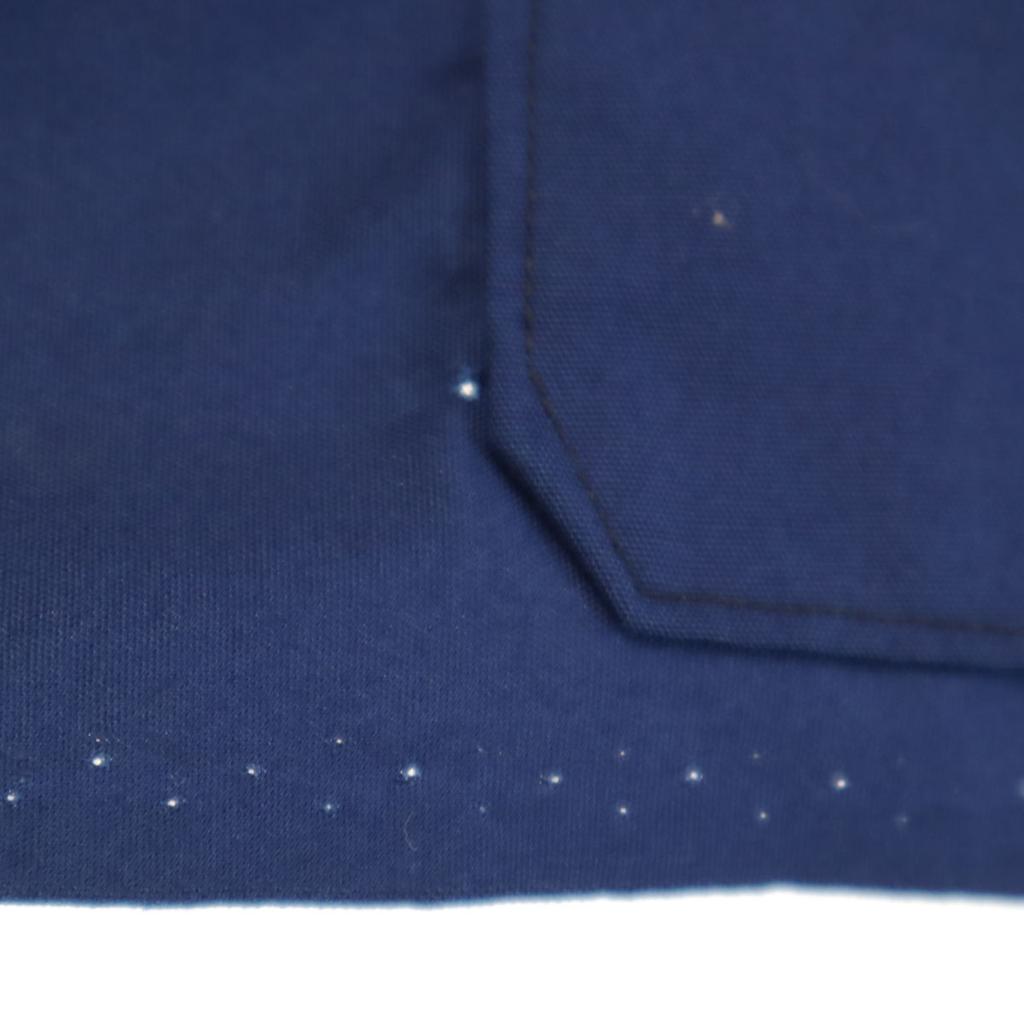 70er 80er Altes Kurzarm-Dashiki-Hemd Marineblau Afrikanische Ethnizität Herren Gebraucht