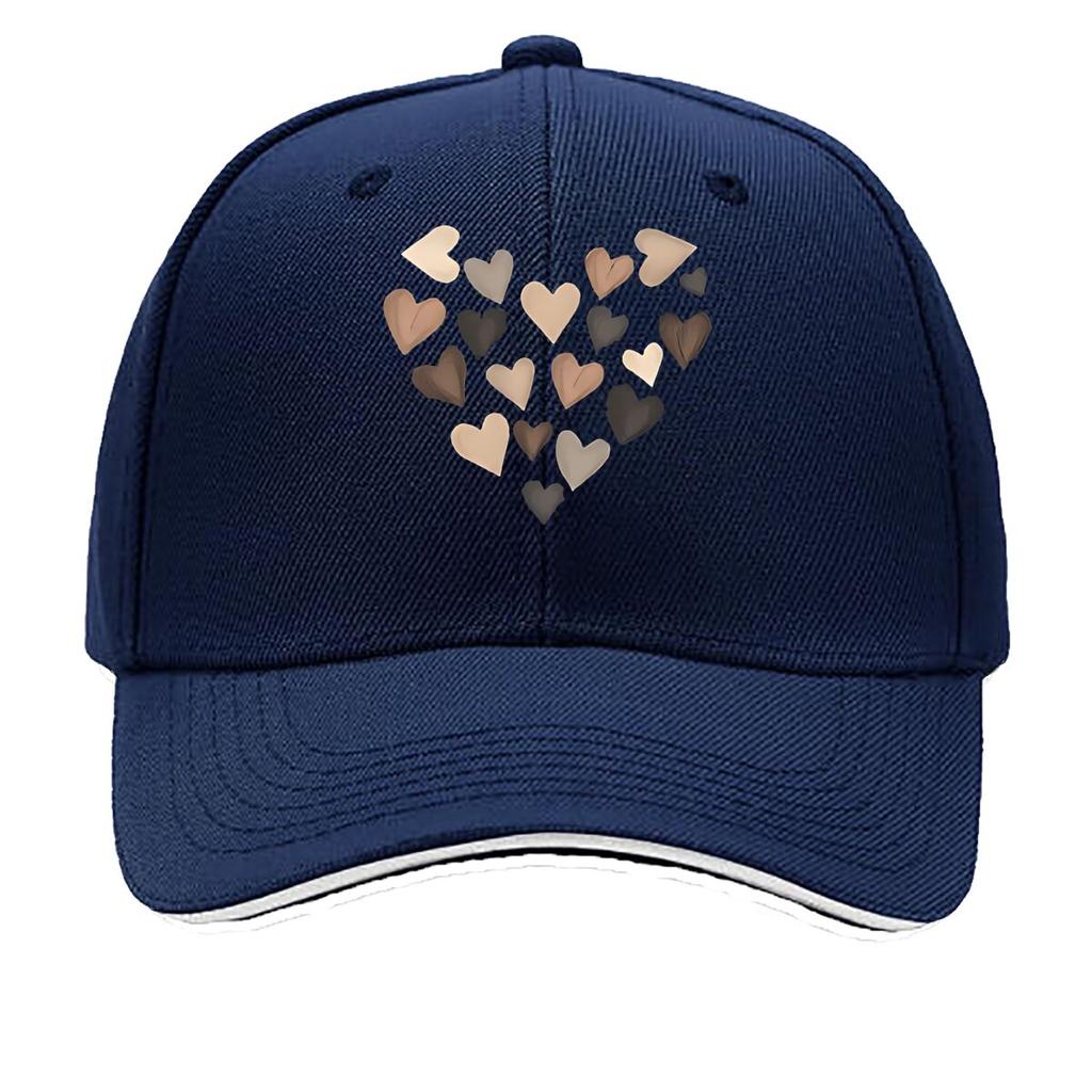 Neutral  Tone Heart Art Home Wall Decor Hip Hop Hat Fashion Outdoor Sports Sandwich Baseball Cap