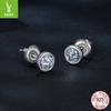 Simple 50-Point Exquisite Moissanite Threaded Stud Earrings With 925 Silver Moissanite Design