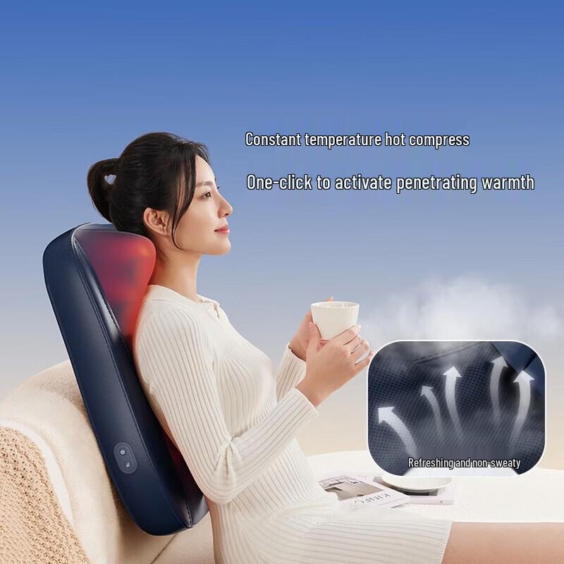 Aux Full Body Shiatsu Massage Cushion with Heat CN Plug (adapter Included)