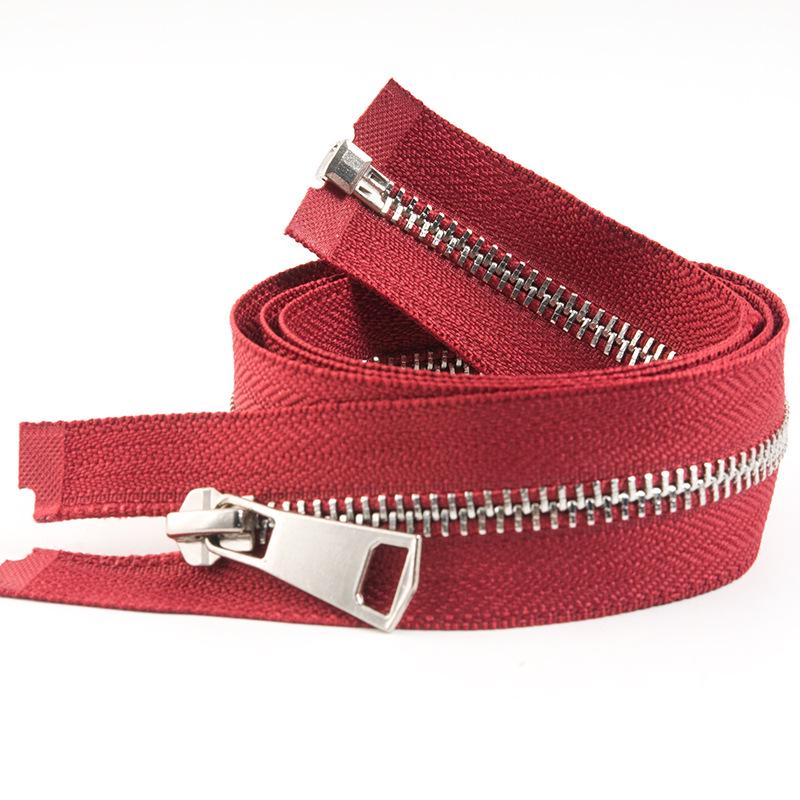 No. 5 Double Open End Metal Zipper for Down Jackets with Plastic Teeth and Sun Protection