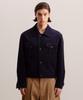 Veiyd Corduroy Diagonal Trucker Jacket Dark Navy