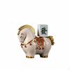 Creative Green Horse Yuanbao Tea Pet, Rotatable Chinese Fortune Figurine, Office