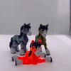 Laser 3D Printed Diceratops Horse Crystal Horse 3D Articulated Horse Toys  Fish Tank