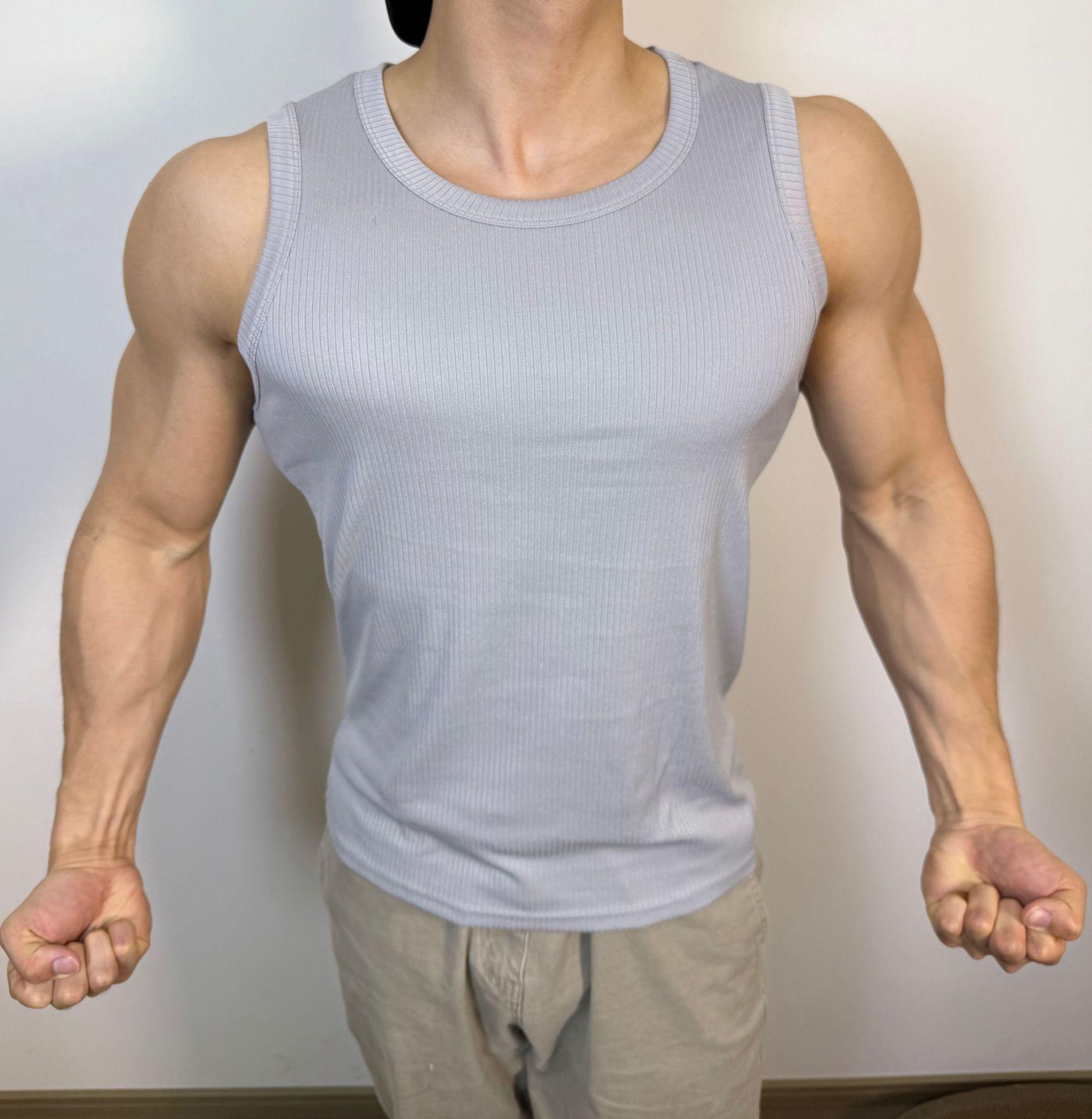 

Мужская быстросохнущая спортивная майка без рукавов с гребенчатой текстурой Medium