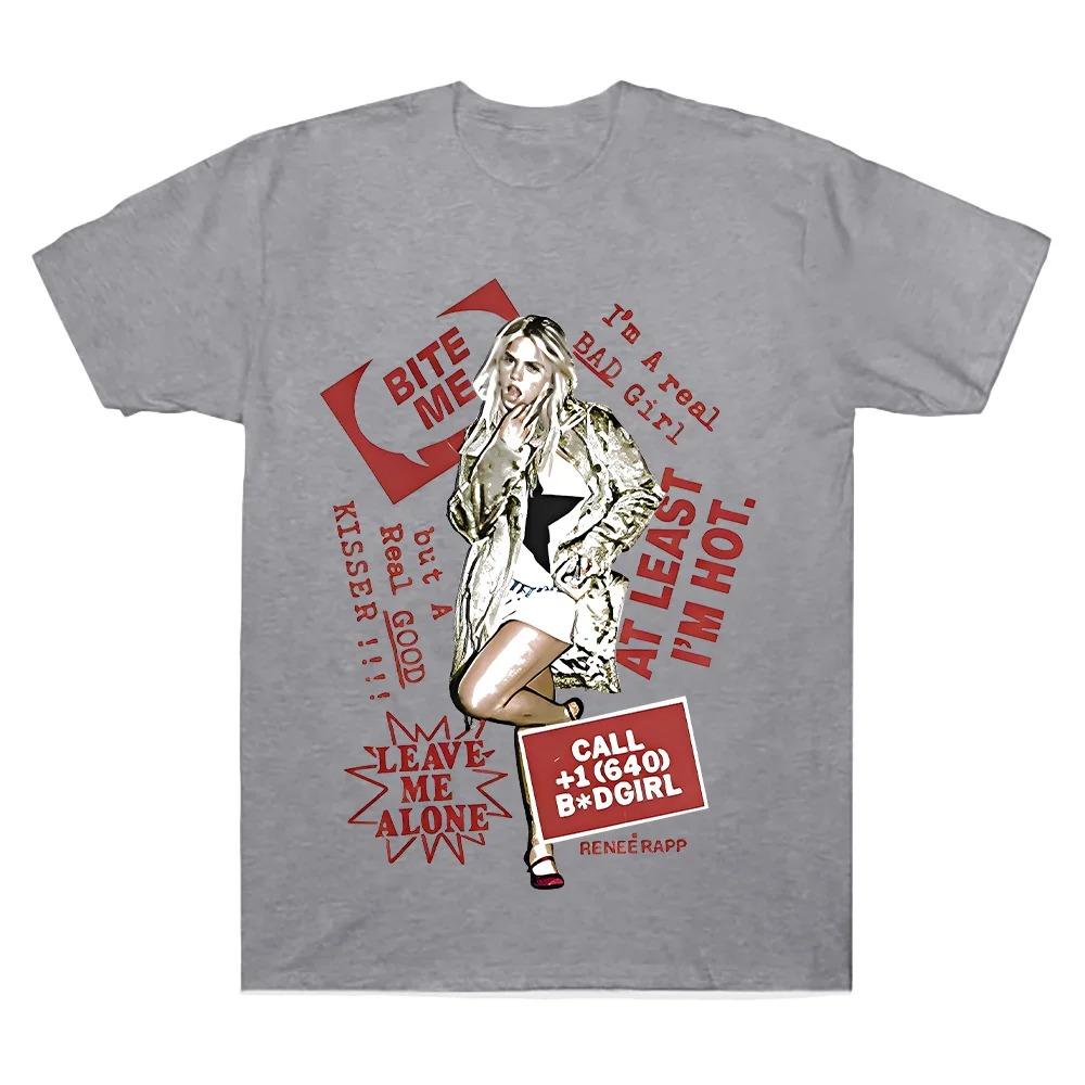 Unisex's Women High Quality Comfort T-shirts Reneé Rapp Date Back Tour Tee Harajuku Fashion Graphic T Shirts Retro Cotton Clothes