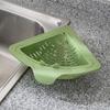 2 Peças Peneira Magnética Triangular para Ralo de Pia, Filtro de Resíduos de Alimentos para Cozinha com Fundo de Rosca, Suporte de Esponja à Prova de Ferrugem, Organizador de Canto de Pia, Casa