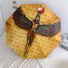 1PC Egyptian theme Umbrella Portable Folding Umbrella Iron Frame Hole Bone Structure Outdoor Home Umbrella A2