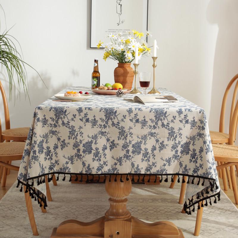 Blanche Cotton & Linen Tablecloth: Suitable for Household, Living Room, or Afternoon Tea