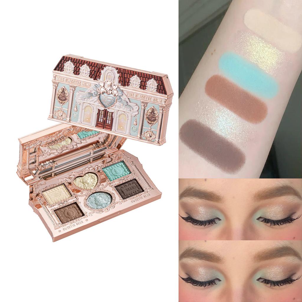 Flower Knows 2026 Bunny Garden Oogschaduw Palet Schattig Konijn Thema Alles-in-één Cosmetische Collectie met Blush & Highlighter