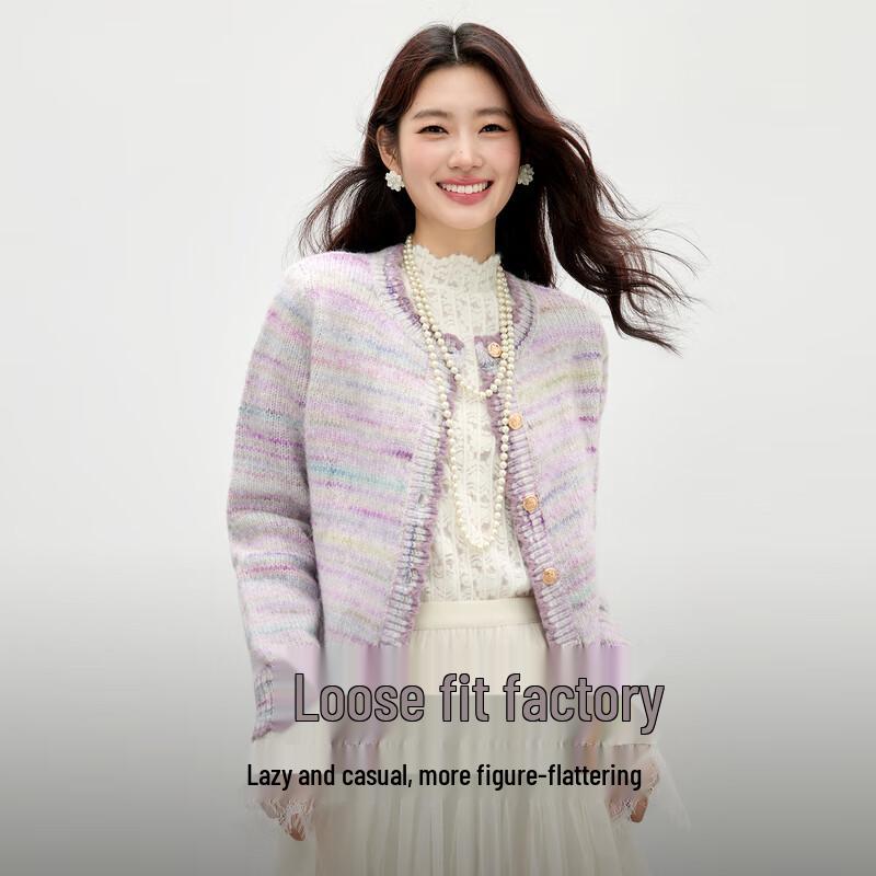 

Женский классический вязаный кардиган на пуговицах Qiushui Yiren M