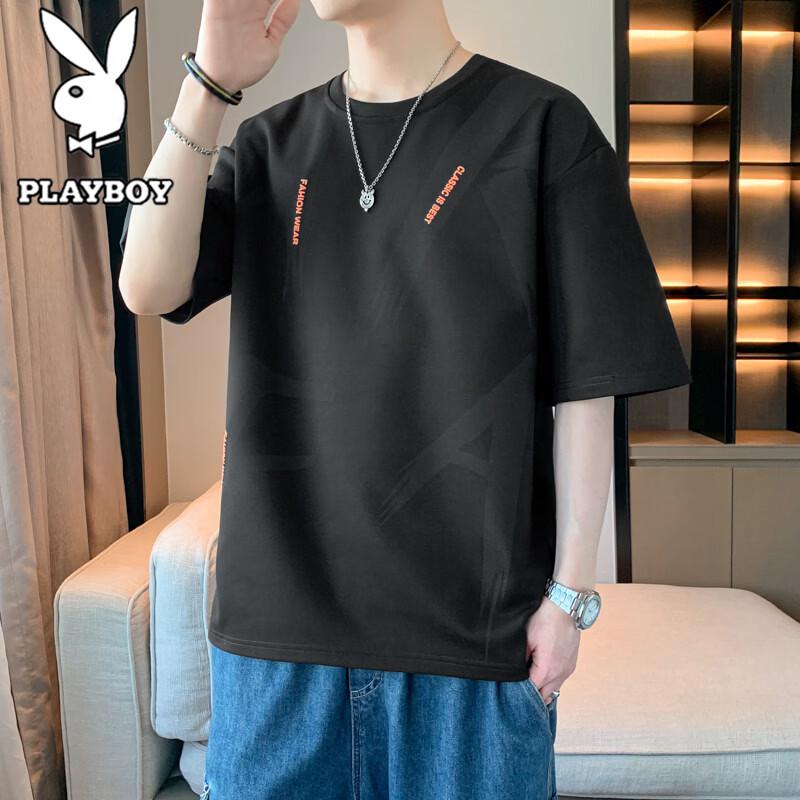 PLAYBOY Men s Summer Plus Size Short Sleeve T-Shirt 6XL