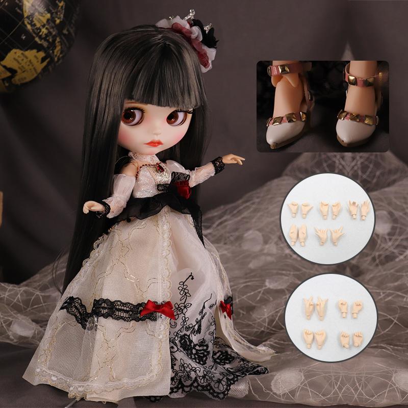 

Кукла ICY DBS Blyth для бабушки с седыми волосами, резные губы, матовое лицо, шарнирное тело 1/6 BJD