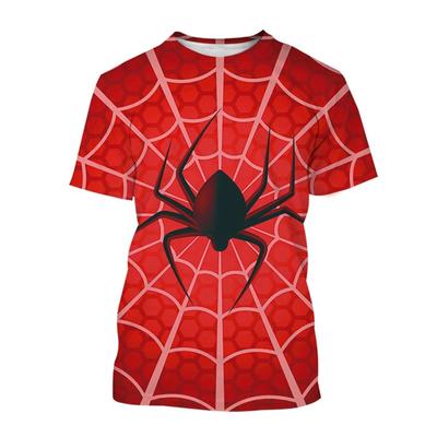 Herren-T-Shirt mit 3D-Druck, Spinne, Sommerspaß, Tierdruck, lässig, kurzärmelig, modisch, Persönlichkeit, kreativ, Harajuku, O-Kragen