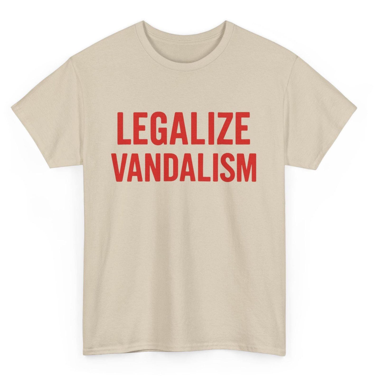 Legalize Vandalism T-Shirt: Street Art Meme Tee M