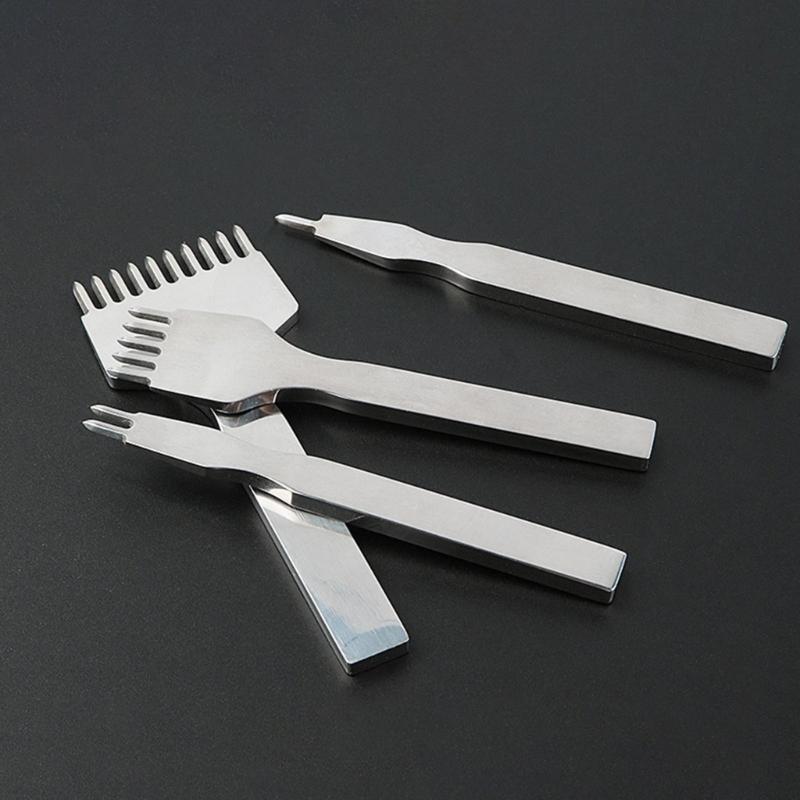 Leather Hole Punch Tool DIY Diamond Lacing Stitching Leather Craft Punch Tool