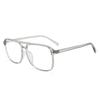 Blocking Blue Light Square Nearsighted Spectacle Double Beam Transparent Gray TR90 Diopter Glasses Prescription -0.5 -1.0 To -4
