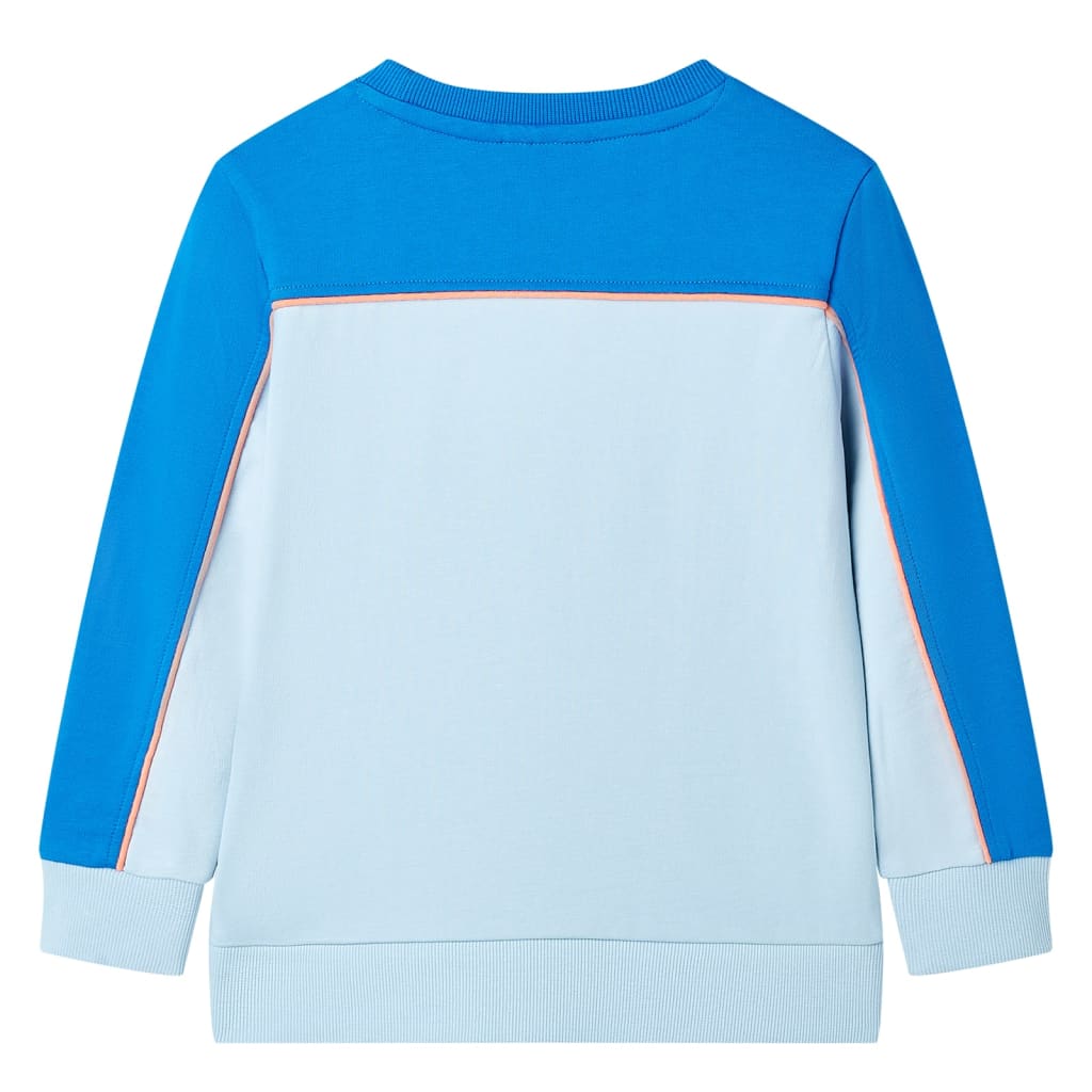 Children's Sweatshirt, Light Blue And Bright Blue, 128