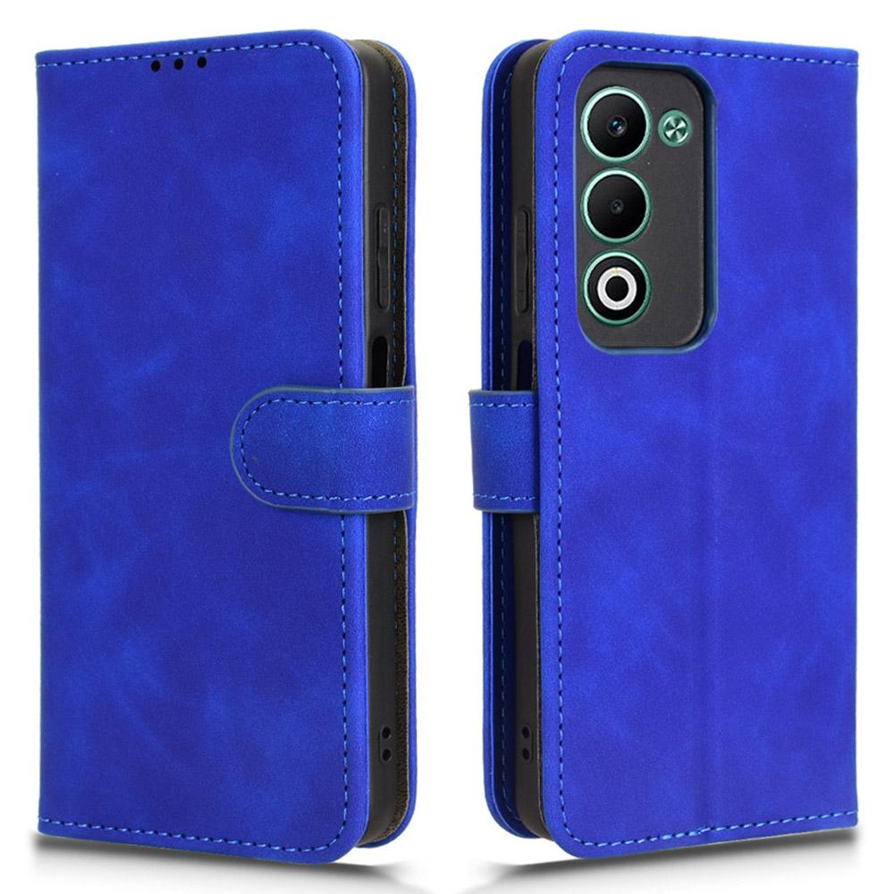 

Для Oppo A5 5G Кожаный чехол с эффектом кожи Противоударный Чехол-книжка с кошельком Blue