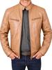 New men's stand-up collar PU leather jacket slim locomotive jacket spring and autumn casual multi-color coat