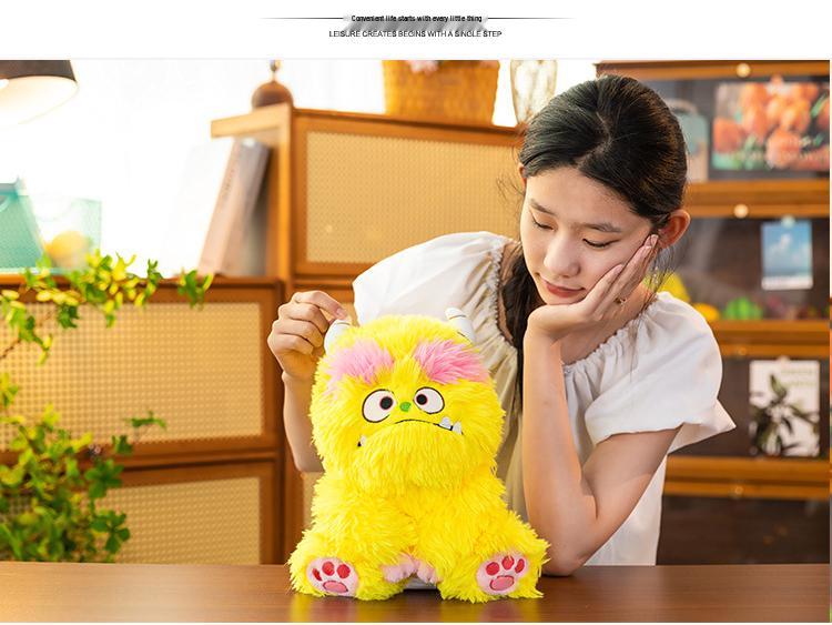 Creative Long-Haired Monster Plush Doll - Cute Stuffed Toy & Sleeping Pillow Gift for Girls