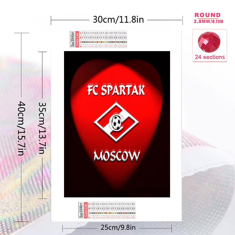 Spartak Moscow Roar.75 100% Round Full Drill 5D DIY Diamond Painting Embroidery Cross Stitch Rhinestone Décor