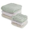 Keratta Ibul Baby Bath Gauze Handkerchief Towel Set (6-Piece Set) In Muted Colors (Green, Beige, and White)