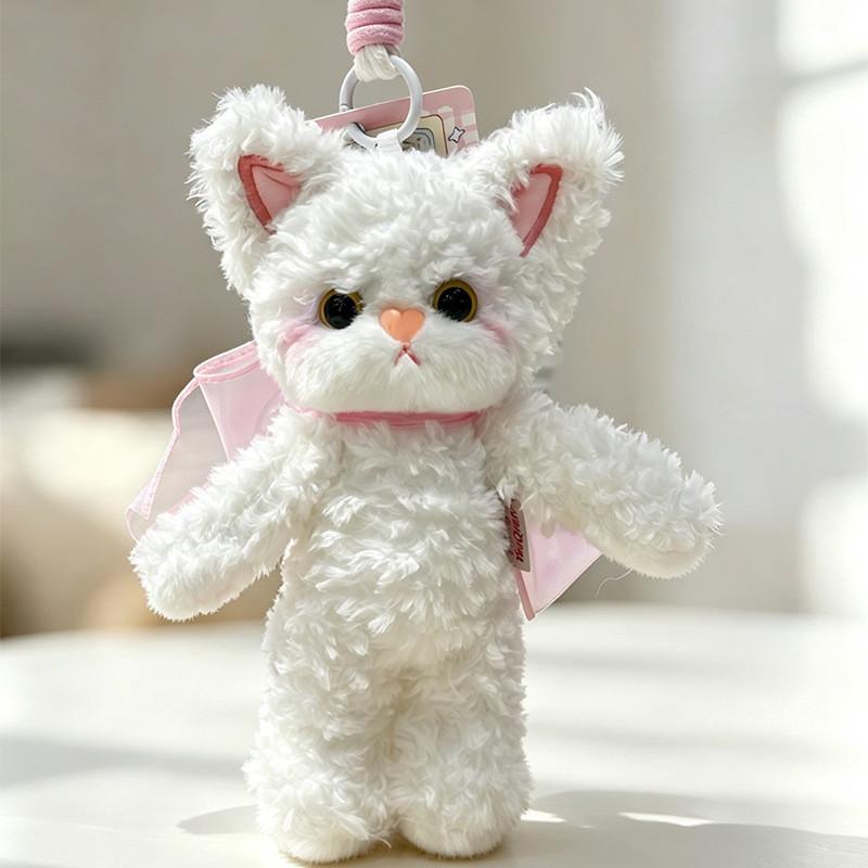 Devin Soft Plush Cat Keychain With Pp Cotton Filling For Bag Decor And Collection