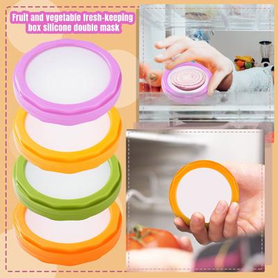 Frucht- und Gemüse-Frischhaltebox Silikon Doppelseitige Folie Versiegelt Kühlschrank Aufbewahrungsbox