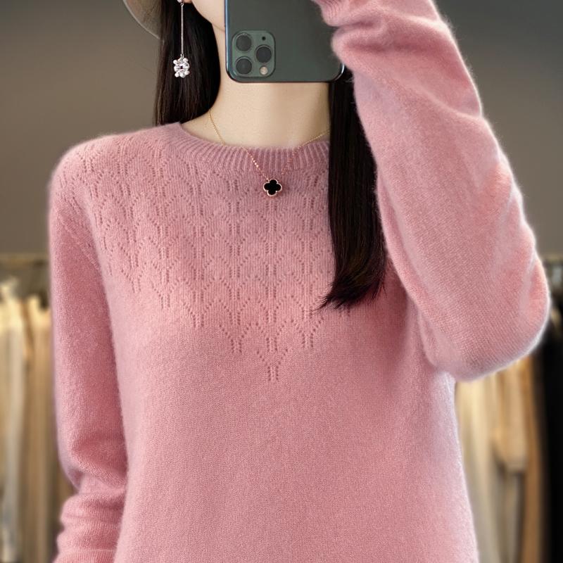 Women Sweater 100% Wool MODERN NEW SAGA O-neck Knit Pullover Thin Spring Autumn Jumpers Female Knit Tops