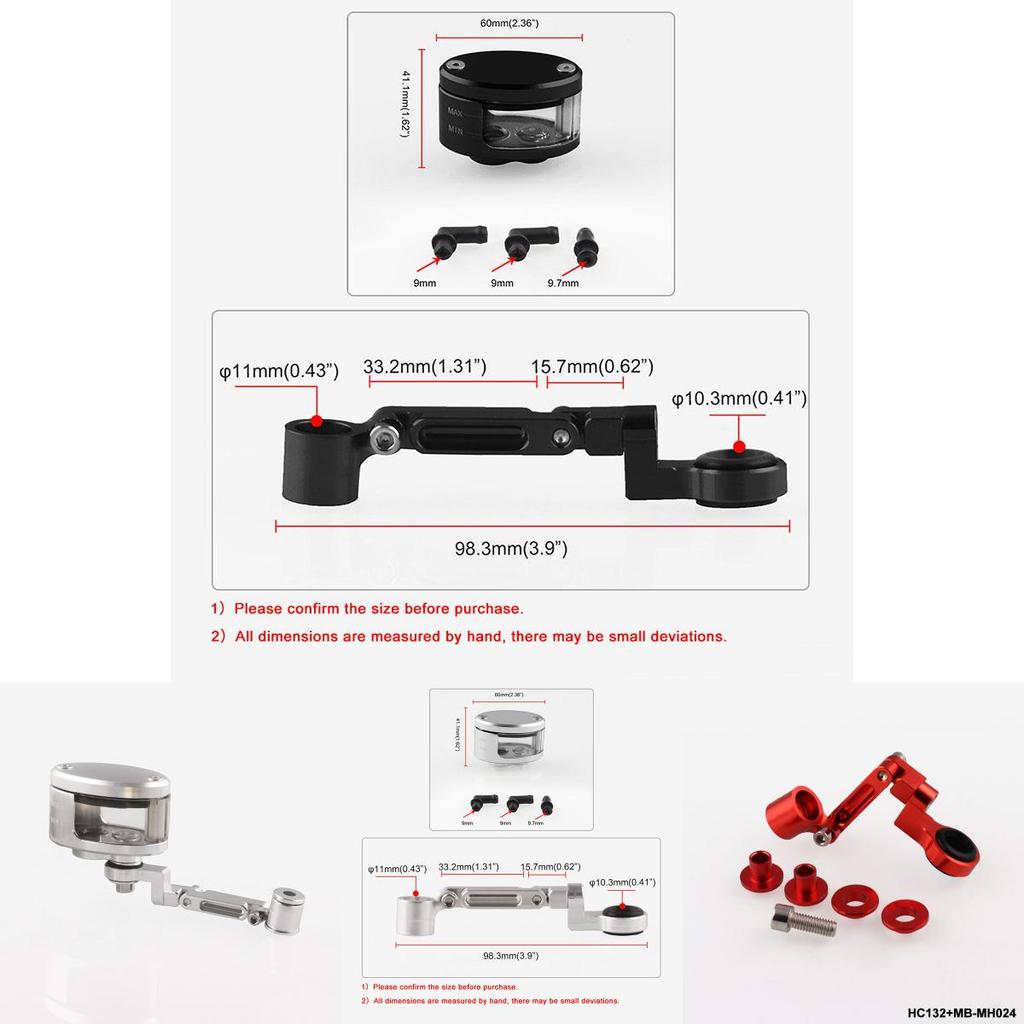 Cnc Brake Clutch Master Cylinder Fluid Reservoir Motorcycle Cup