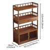 Bookshelf Rustic with Drawer Storage Cabinet for Bedroom Kitchen Room 4 Tier