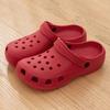 Sandwich Anti-slip Shoes with Feces-sensing Feature, Slip-on Shoes for Couples, Thick-soled Shoes, Holey Shoes