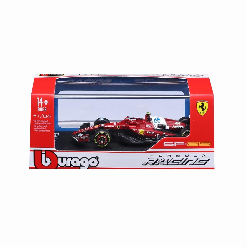 Kyosho BURAGO Ferrari 2025 Australian GP 44 Hamilton Not Assembled Model 1/64 SF-25 No. L. (Clear Case/Driver Included) - 18-56804H