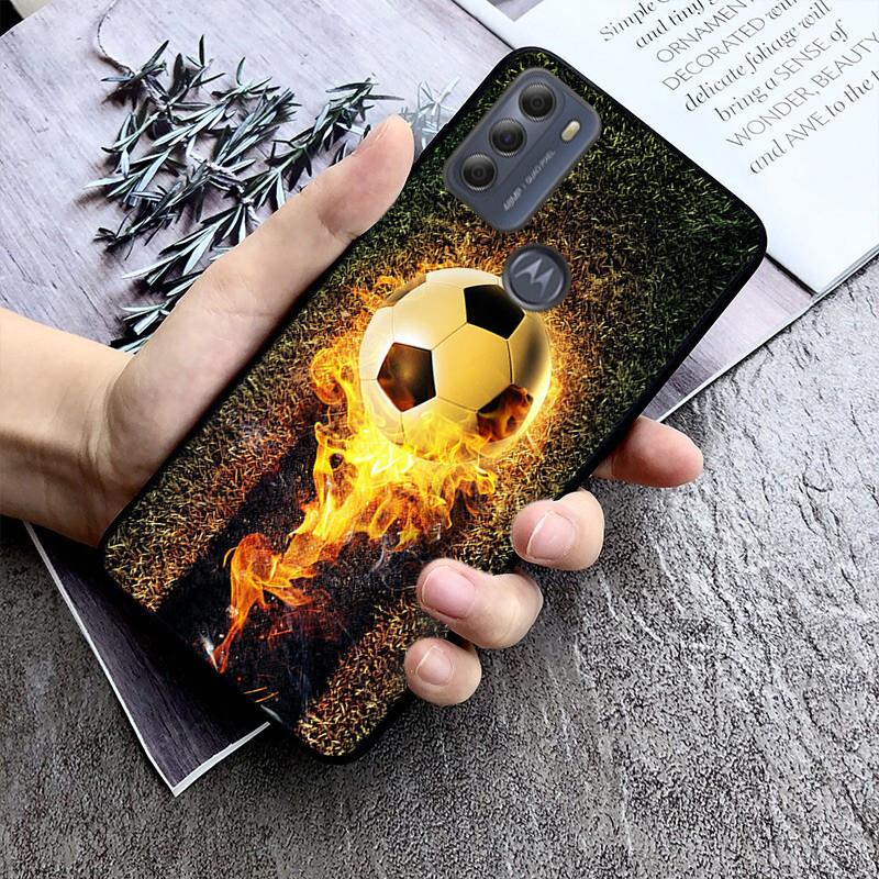 Football soccer ball Phone Case For Motorola Moto G Stylus 5G G Play G Power G 5G G Pure 2023 2024 E20 E22 E22i E32 E40 E13
