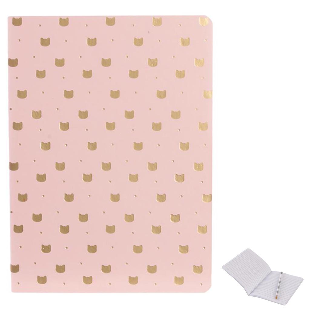 Les Trésors De Lily [Q5433] - A6 'Cats' Notebook Rose Doré - 15x11. 5x0. 5 Cm