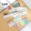 Professional File Sorting Tabs Index Sticker with Built-in Scale Ruler, Morandi Color Transparent Colorful Reading PET Page Markers, Compact Writable