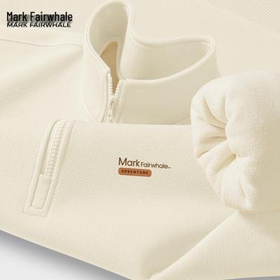 Mark Fairwhale Men's Fleece Half-Zip Stand Collar Sweatshirt