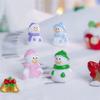 WTEMPO 12PCS 6-Color Cute Christmas Scarf Snowman Shaped Ornaments Micro-landscape Snow Scene Decorations DIY Festive Home Desktop & Car Decorations