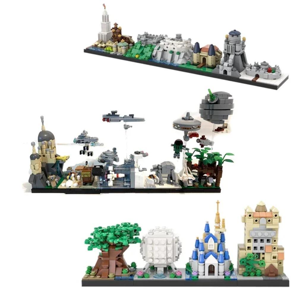 City Skyline MOC Back to the Future Fairy Tale Magic Castle House Movie Architecture Building Blocks City Toys Tourist souvenir