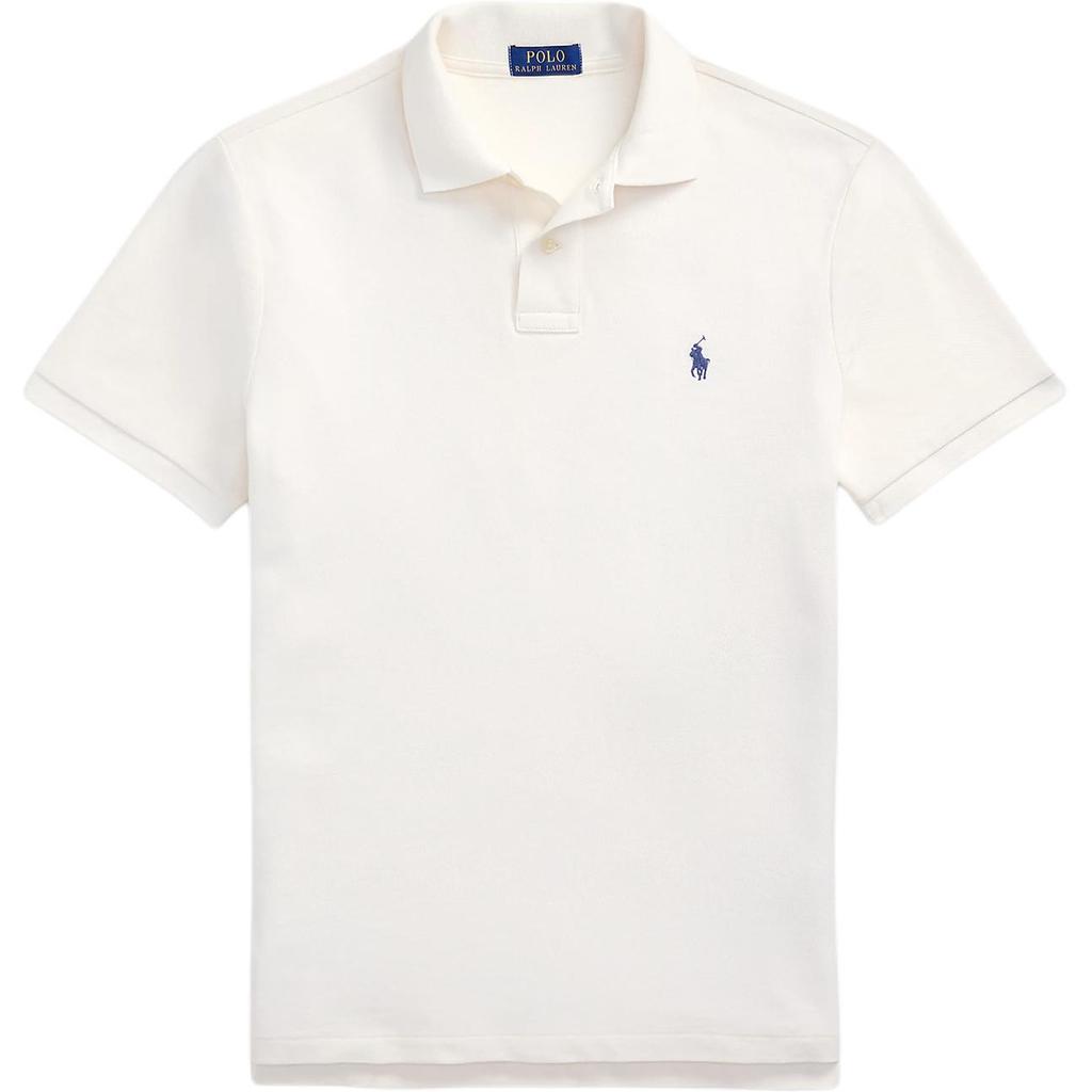 Polo Ralph Lauren SS25 Pony Embroidered Mesh Short Sleeve Polo Shirt Men tops Light-Cream 710680784-438