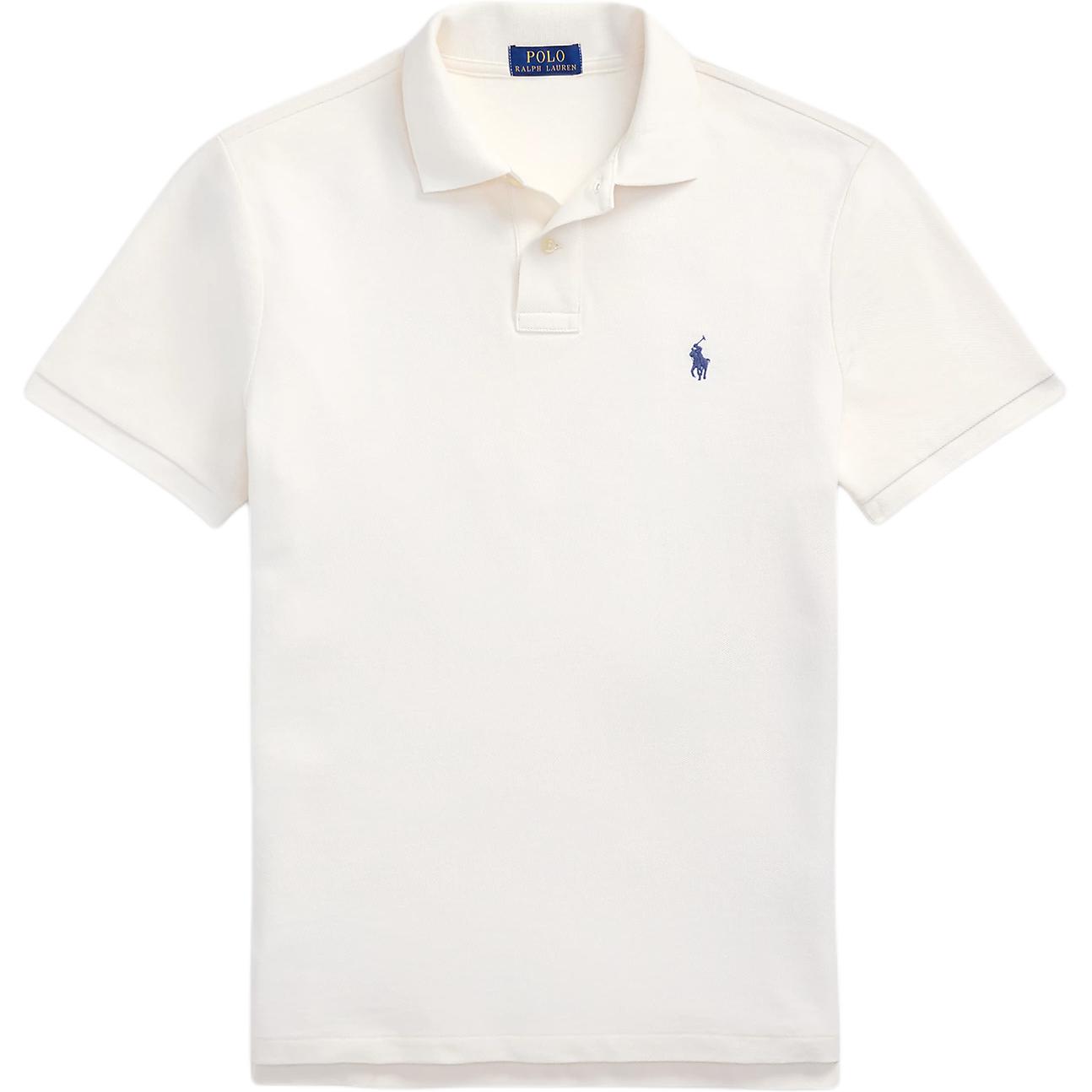 

Polo Ralph Lauren SS25 Поло с вышивкой пони из сетки с коротким рукавом Мужские топы Светло-кремовый 710680784-438 XXL