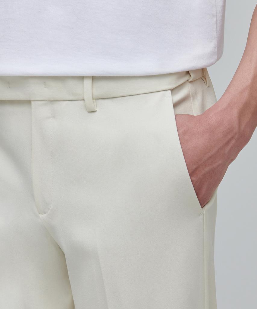 Musinsa Standard Semi-Wide Slit Hidden Banding Slacks [Cream]