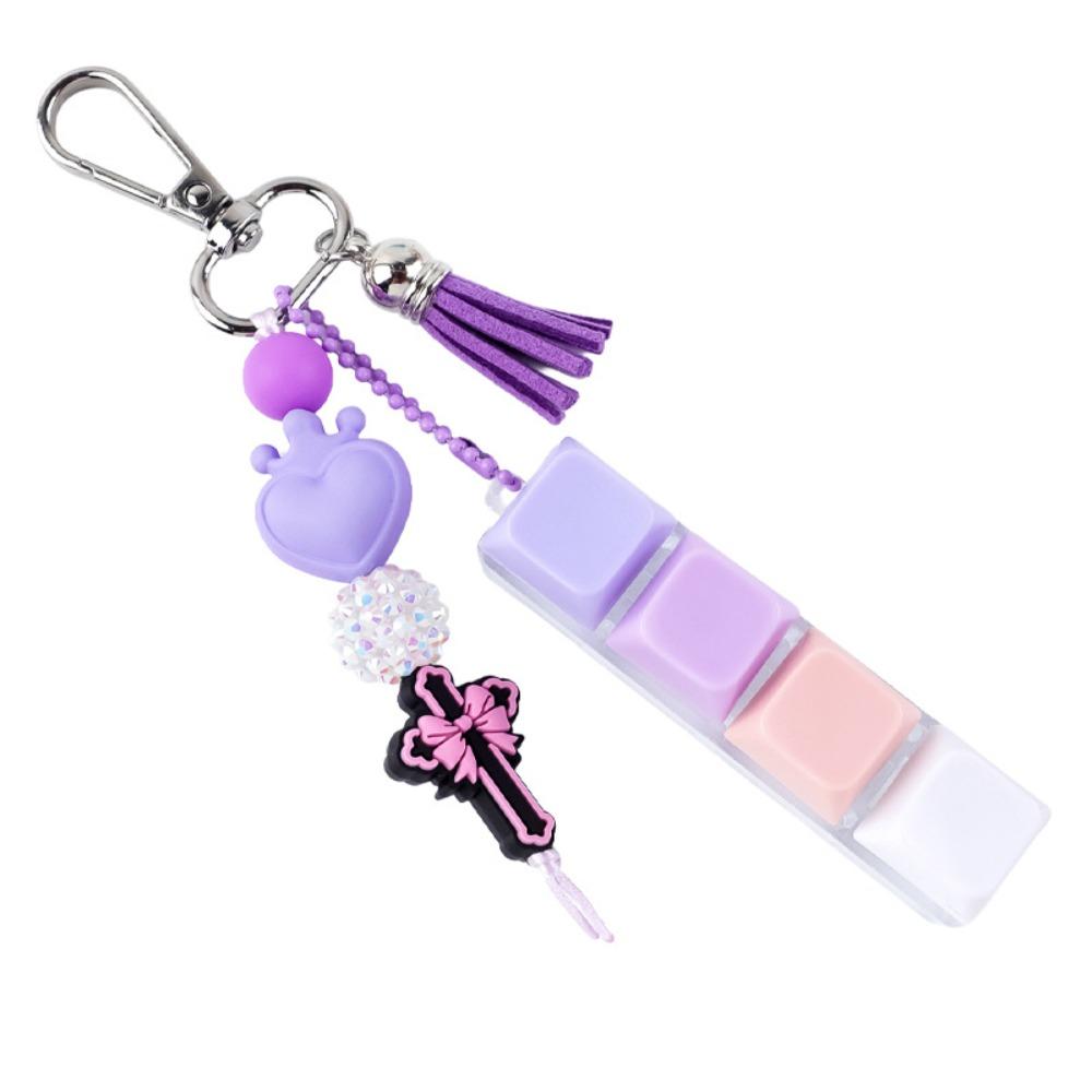Soft Silicone Bead Bag Charm Fidget Press Button Stress Relief Toy Fidget Toy Gift For Girls
