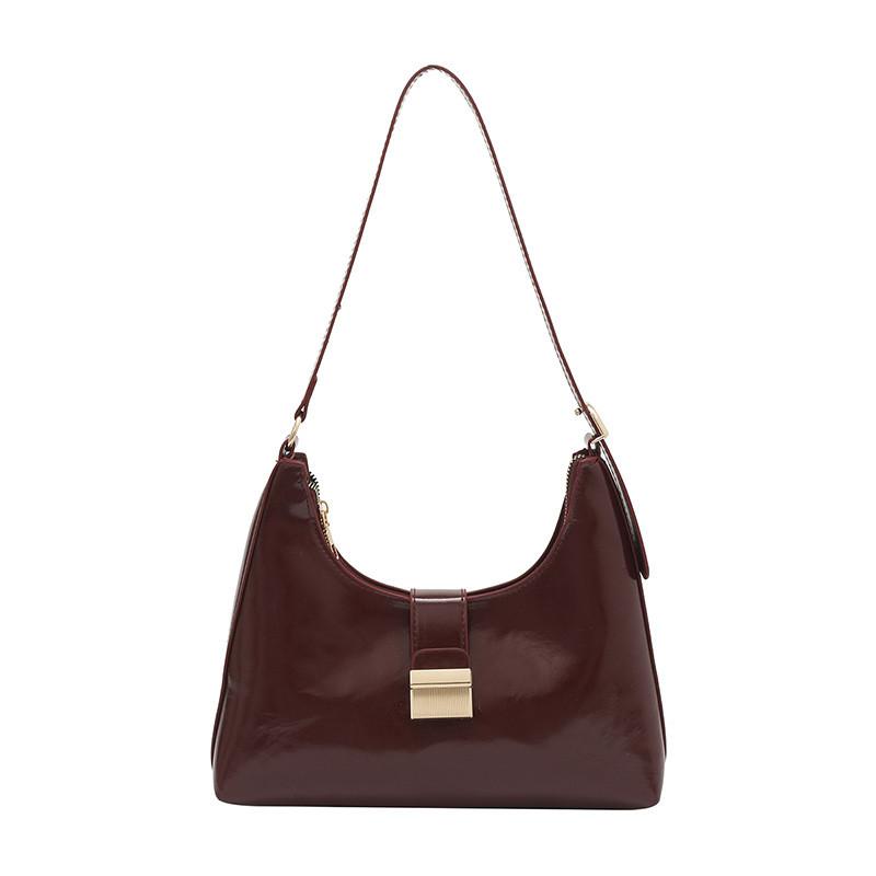 Vintage French Underarm Bag Pu Leather Crossbody For Daily Work And Casual Wear
