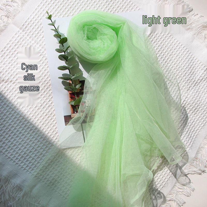 Green Tulle Lace Net Fabric for Kindergarten & Wedding - Transparent, Free Shipping