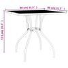 5 Piece Garden Dining Set Anthracite Steel
