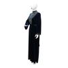 Women's Blue Water Drop Rhinestone Suede Evening Gown Robe