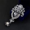Fashion And Exquisite Retro Flower Brooch Coat Crystal Pin Personality Temperament Suit Brooch